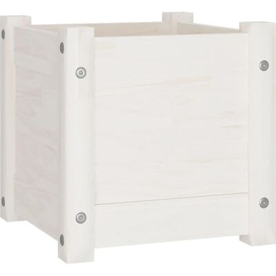 vidaXL Tuinplantbak Wit 31x31x31 cm Massief dennenhout vidaXL Tuinplantbak Wit 31x31x31 cm Massief dennenhout