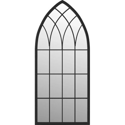 vidaXL Zwart IJzeren Binnenwandspiegel - 70x30 cm vidaXL Zwart IJzeren Binnenwandspiegel - 70x30 cm