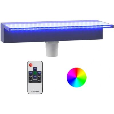 vidaXL Elemento de cascata com LEDs RGB em acrílico 45 cm - Elemento de água vidaXL Elemento de cascata com LEDs RGB em acrílico 45 cm - Elemento de água