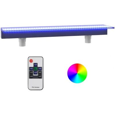 vidaXL Element wodospadu z LED RGB w akrylu 108 cm - Element wodospadu vidaXL Element wodospadu z LED RGB w akrylu 108 cm - Element wodospadu