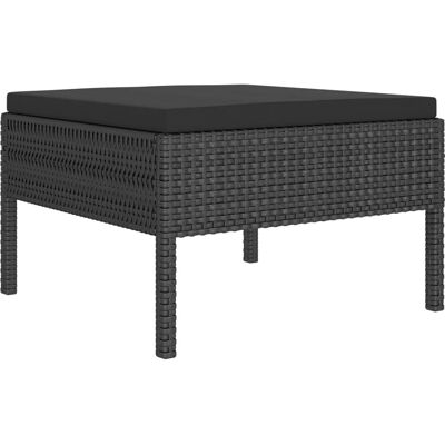 Maisonchic - Set di mobili da giardino 6 pz con cuscini - Nero - Mobili da giardino Maisonchic - Set di mobili da giardino 6 pz con cuscini - Nero - Mobili da giardino