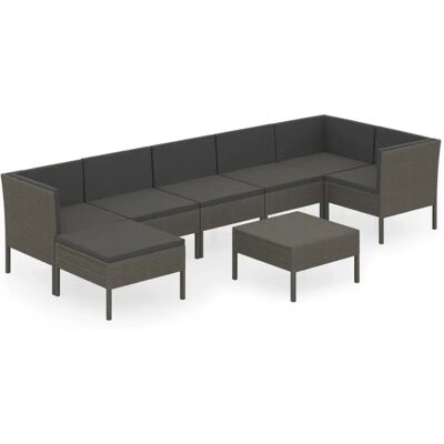 VidaXL Gartenset - Wetterfester Rattan mit Stahlrahmen VidaXL Gartenset - Wetterfester Rattan mit Stahlrahmen
