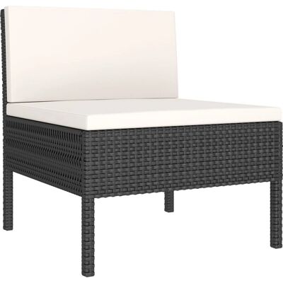 MAISONCHIC - 8-tlg Garten-Möbel-Set - Schwarzes Polyrattan MAISONCHIC - 8-tlg Garten-Möbel-Set - Schwarzes Polyrattan