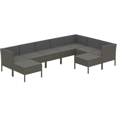 vidaXL Gartenset - Wetterfester Resin-Geflecht - Stabil und Robust - 9 Teile vidaXL Gartenset - Wetterfester Resin-Geflecht - Stabil und Robust - 9 Teile