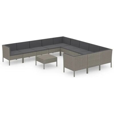 VidaXL Außenmöbel-Set - Grau - Gartensitzgruppe VidaXL Außenmöbel-Set - Grau - Gartensitzgruppe