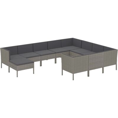 VidaXL Gartenset - Wetterfestes Resinrattan, Stahlrahmen, 6 Sofas VidaXL Gartenset - Wetterfestes Resinrattan, Stahlrahmen, 6 Sofas