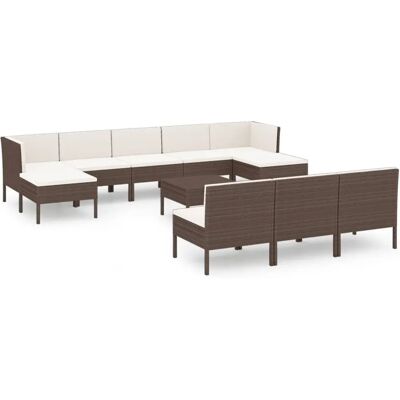 Zestaw Mebli Ogrodowych VidaXL - Rattan PE Odporne na Warunki Atmosferyczne - Brąz Zestaw Mebli Ogrodowych VidaXL - Rattan PE Odporne na Warunki Atmosferyczne - Brąz