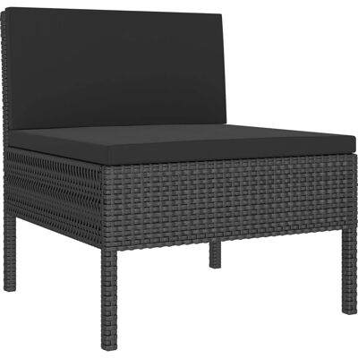 vidaXL Zestaw mebli ogrodowych 12 sztuk Czarny Rattan vidaXL Zestaw mebli ogrodowych 12 sztuk Czarny Rattan