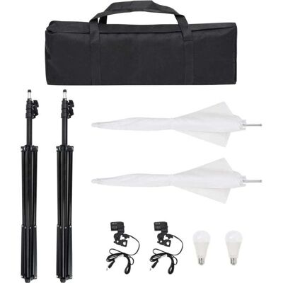 vidaXL Studio Kit - Verlichting, Achtergrond, Reflector vidaXL Studio Kit - Verlichting, Achtergrond, Reflector