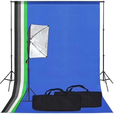 vidaXL Studiokit med Softbox & Baggrund - Fotoudstyr vidaXL Studiokit med Softbox & Baggrund - Fotoudstyr