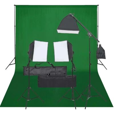 vidaXL Fotostudio-Set - Softboxes & Hintergründe vidaXL Fotostudio-Set - Softboxes & Hintergründe