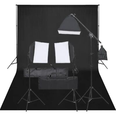 vidaXL Fotostudio-Set met verlichting en achtergrond vidaXL Fotostudio-Set met verlichting en achtergrond