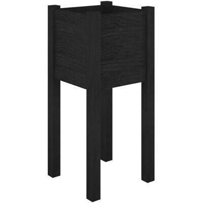 vidaXL Schwarze Pinien-Gartenpflanzgefäß 31x31x70 cm vidaXL Schwarze Pinien-Gartenpflanzgefäß 31x31x70 cm