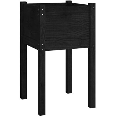 vidaXL 40x40x70 cm Schwarzer Gartengefäß - Pflanzgefäß vidaXL 40x40x70 cm Schwarzer Gartengefäß - Pflanzgefäß
