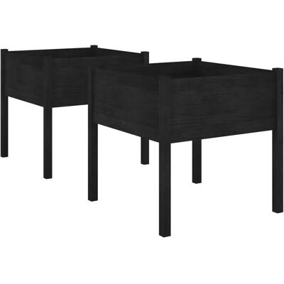 vidaXL 1/2x Massiv Kiefernholz Gartenschale - Gartenpflanzgefäß vidaXL 1/2x Massiv Kiefernholz Gartenschale - Gartenpflanzgefäß
