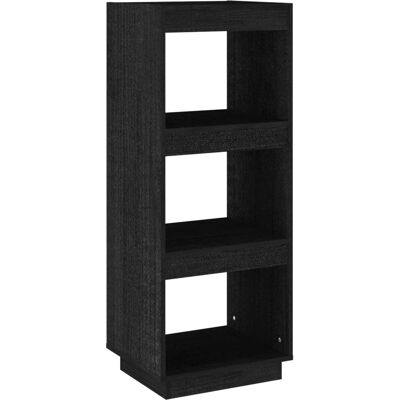 vidaXL Schwarze Massiv-Kiefernregal - Raumteiler & Bücherregal vidaXL Schwarze Massiv-Kiefernregal - Raumteiler & Bücherregal