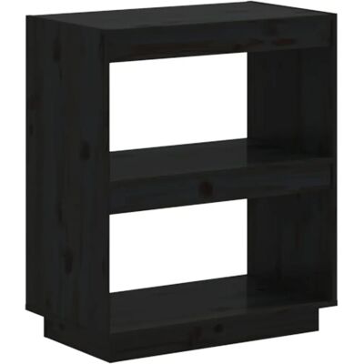 vidaXL Musta 60x35x71cm mäntylaatikko - Kirjahylly vidaXL Musta 60x35x71cm mäntylaatikko - Kirjahylly