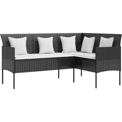 VidaXL Terrasssofa - Witterungsbeständiger Rattan L-Form Gartenlounge mit Kissen VidaXL Terrasssofa - Witterungsbeständiger Rattan L-Form Gartenlounge mit Kissen