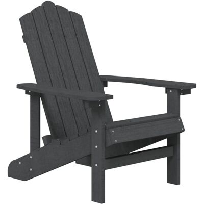 vidaXL Gartenstuhl - HDPE Anthrazit - Adirondack Stuhl vidaXL Gartenstuhl - HDPE Anthrazit - Adirondack Stuhl