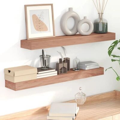 vidaXL Puiset seinähyllyt 2 kpl - 90x15x6 cm - Ruskea - Seinähyllyt vidaXL Puiset seinähyllyt 2 kpl - 90x15x6 cm - Ruskea - Seinähyllyt