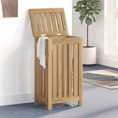 vidaXL Teak Wasmand - 35x25x60cm vidaXL Teak Wasmand - 35x25x60cm