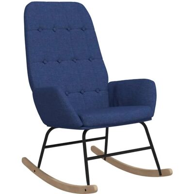 vidaXL Schommelstoel in stof blauw - Schommelstoel vidaXL Schommelstoel in stof blauw - Schommelstoel
