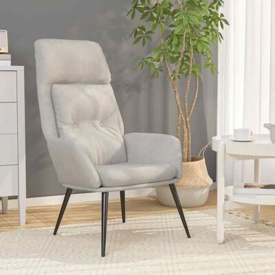 vidaXL Sillón de relax de ante sintético gris claro vidaXL Sillón de relax de ante sintético gris claro