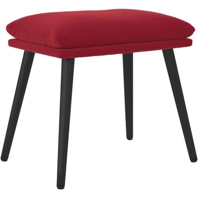 Mærke - Model - Fløjl fodskammel - Bourgogne Rød Mærke - Model - Fløjl fodskammel - Bourgogne Rød