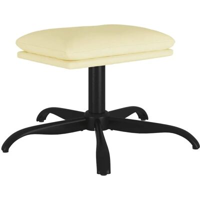 vidaXL Pouffe - Crème - Cuir synthétique durable, Pieds en métal noir modernes, Design compact et polyvalent - Pouffe/Ottoman - Publicité vidaXL Pouffe - Crème - Cuir synthétique durable, Pieds en métal noir modernes, Design compact et polyvalent - Pouffe/Ottoman - Publicité