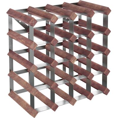 vidaXL 340892 Weinschrank - Braun - Stahl, Holz - 20 Flaschen vidaXL 340892 Weinschrank - Braun - Stahl, Holz - 20 Flaschen
