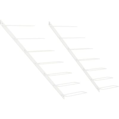 vidaXL Weinregal Wandmontage - 7 Flaschen, Metall, Weiß vidaXL Weinregal Wandmontage - 7 Flaschen, Metall, Weiß