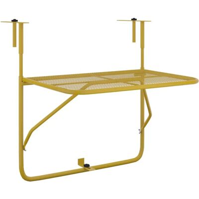 vidaXL Gold Balkon Tafel Stahl Klappbarer Seitentisch - Balkon Tisch vidaXL Gold Balkon Tafel Stahl Klappbarer Seitentisch - Balkon Tisch