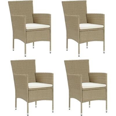 vidaXL Gartenmöbel-Set 5-tlg. Beige Poly Rattan vidaXL Gartenmöbel-Set 5-tlg. Beige Poly Rattan