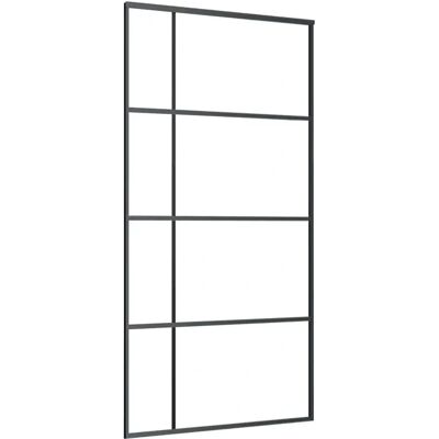 vidaXL Schiebetür ESG Glas Aluminium Schwarz - Innentür vidaXL Schiebetür ESG Glas Aluminium Schwarz - Innentür