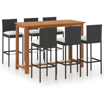 vidaXL - Garden Bar Set - Musta - Garden furniture set vidaXL - Garden Bar Set - Musta - Garden furniture set