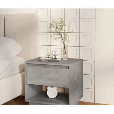 vidaXL Nachttisch - 45x34x44 cm - Beton Grau vidaXL Nachttisch - 45x34x44 cm - Beton Grau