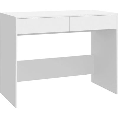 vidaXL Valkoinen työpöytä 101x50x76.5 cm Lastulevy - Työpöytä vidaXL Valkoinen työpöytä 101x50x76.5 cm Lastulevy - Työpöytä