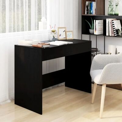 vidaXL Schwarzer Schreibtisch 101x50x76.5 cm Verbundholz - Tisch vidaXL Schwarzer Schreibtisch 101x50x76.5 cm Verbundholz - Tisch