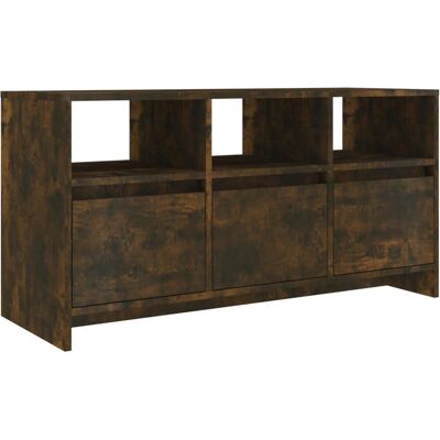 vidaXL 813023 Rauch Eiche TV-Schrank - TV-Schrank mit 3 Schubladen & Fächern vidaXL 813023 Rauch Eiche TV-Schrank - TV-Schrank mit 3 Schubladen & Fächern