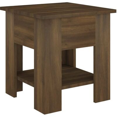 vidaXL 813082 Bruine Eikenkoffietafel - Bijzettafel vidaXL 813082 Bruine Eikenkoffietafel - Bijzettafel