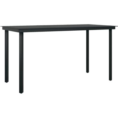 vidaXL Stół ogrodowy - Stal i szkło - 140x70x74 cm vidaXL Stół ogrodowy - Stal i szkło - 140x70x74 cm