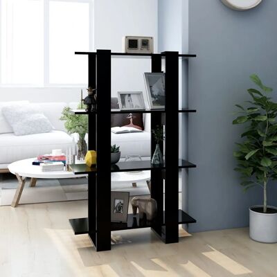 vidaXL Bücherregal - 80x30x123,5 cm - Schwarz - Raumteiler vidaXL Bücherregal - 80x30x123,5 cm - Schwarz - Raumteiler