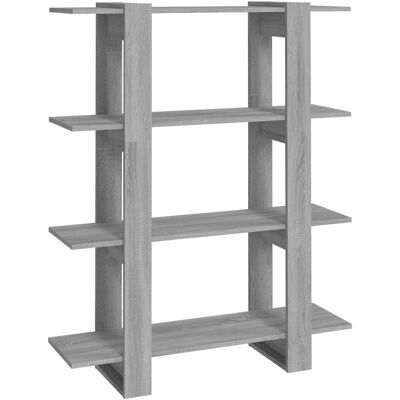 vidaXL Bücherregal Grau Sonoma - Raumteiler oder Bücherregal vidaXL Bücherregal Grau Sonoma - Raumteiler oder Bücherregal