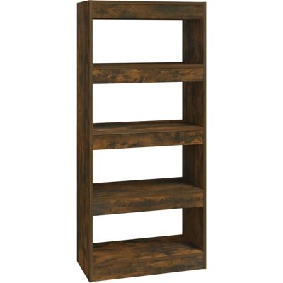 vidaXL Bücherregal - Rauch Eiche - Raumteiler - 60x30x135 cm vidaXL Bücherregal - Rauch Eiche - Raumteiler - 60x30x135 cm