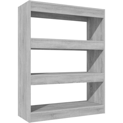 vidaXL 813618 Graues Sonoma Bücherregal - Raumteiler & Schrank vidaXL 813618 Graues Sonoma Bücherregal - Raumteiler & Schrank