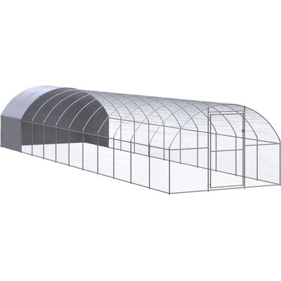 vidaXL Udendørs hønsehus 3x12x2 m Galvaniseret Stål - Poultry House vidaXL Udendørs hønsehus 3x12x2 m Galvaniseret Stål - Poultry House