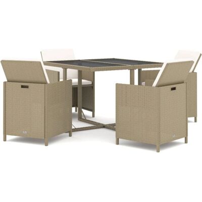 VidaXL Gartenmöbelset - Eleganter Essplatz mit Kissen VidaXL Gartenmöbelset - Eleganter Essplatz mit Kissen