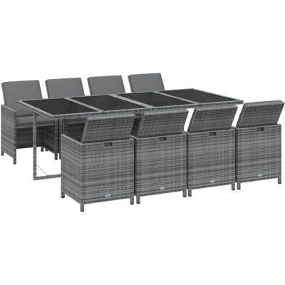 Juego de comedor de jardín Maison Chic con cojines - 9 piezas Juego de comedor de jardín Maison Chic con cojines - 9 piezas