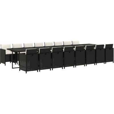 Maisonchic 151106 Gartentisch-Set - Schwarz, Resin Rattan, 17-tlg. Maisonchic 151106 Gartentisch-Set - Schwarz, Resin Rattan, 17-tlg.
