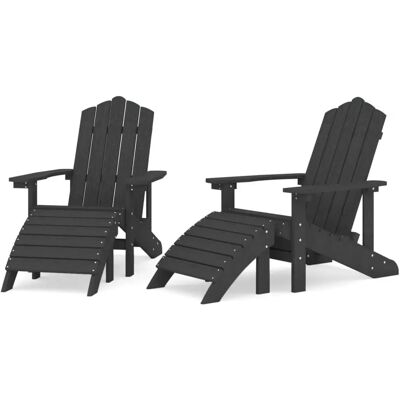 vidaXL 3095697 Krzesło ogrodowe - Adirondack z podnóżkiem vidaXL 3095697 Krzesło ogrodowe - Adirondack z podnóżkiem